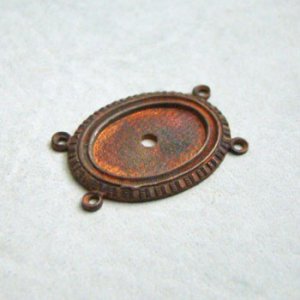 画像2: aged brass 17x12 oval 4R connector