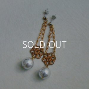 画像1: filigree & pearl pierce set "C"