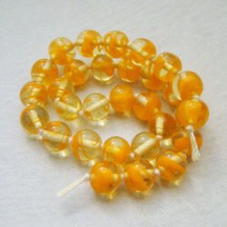 画像2: 9mm "Yellow / Orange"swirl  beads