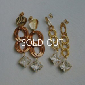 画像4: chain & square stone pierce set "B"