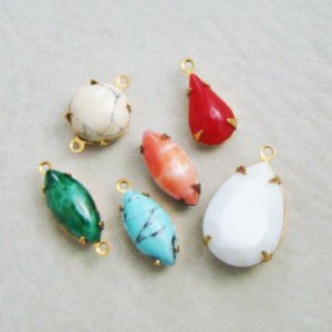 画像2: 2pcs 13x8 pear "Cherry Red"