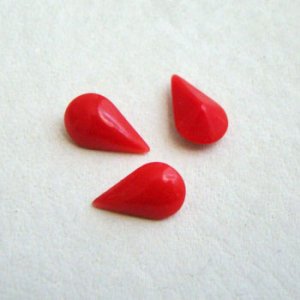 画像1: 2pcs 13x8 pear "Cherry Red"
