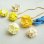 画像3: 2pcs 8mm "Matte Yellow" flower beads (3)