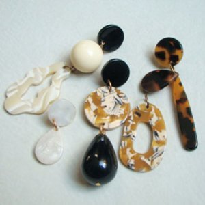 画像2: 2pcs 18mm Jet Black plastic beads