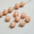 2pcs 10mm Pink Beige saturn beads