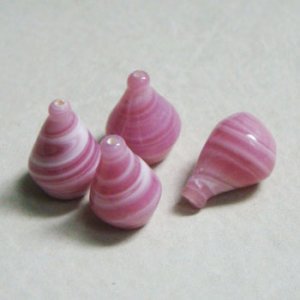 画像2: 19x13 Mauve swirl drop beads