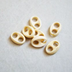 画像1: 2pcs 12x8.8 Cream connector beads