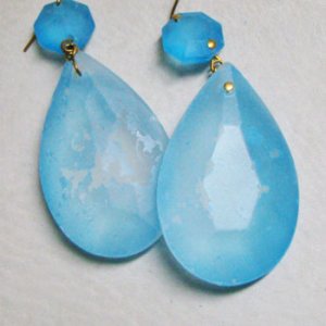 画像2: large chandelier drop "Frost Blue"