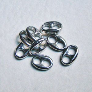 画像1: 2pcs 10.5x7.8 Silver metal connector beads