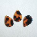 21x15 Tortoise acetate flat drop beads