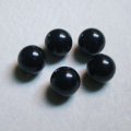 4pcs 14mm Jet Black plastic beads