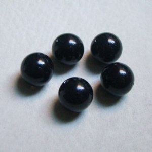 画像1: 2pcs 18mm Jet Black plastic beads