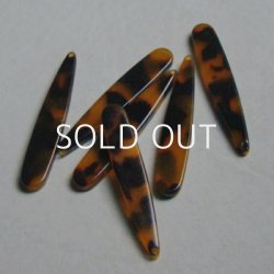 画像2: 42x7 Tortoise lucite flat drop beads
