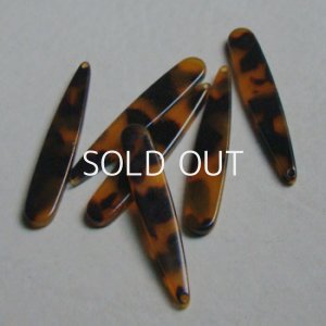 画像2: 42x7 Tortoise lucite flat drop beads