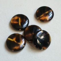画像1: 2pcs 23mm Tortoise lucite coin beads