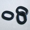 2pcs 31.5x23.5 Black flat oval plastic hoop