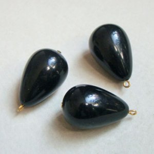 画像1: 27x18 Jet Black drop beads