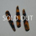 42x7 Tortoise lucite flat drop beads