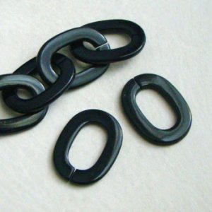 画像2: 2pcs 31.5x23.5 Black flat oval plastic hoop