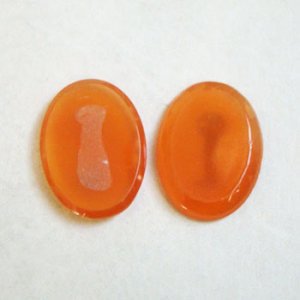 画像1: 30x22 oval Amber flat cabochon