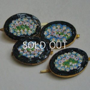 画像1: Black floral micro mosaic finding