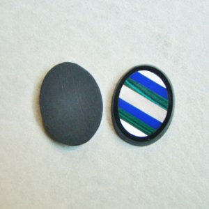 画像1: 20×15 semi precious mosaic cabochon