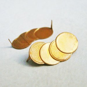 画像1: 4-circle textured prong back finding
