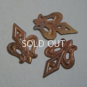 画像1: 32x22 aged copper "Fleur De Lis" stamping