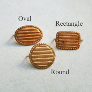 画像2: brass textured prong back finding