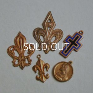 画像2: 32x22 aged copper "Fleur De Lis" stamping