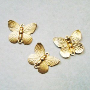 画像1: brass butterfly connector