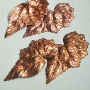 画像2: copper 62x35 detailed leaf L & R set