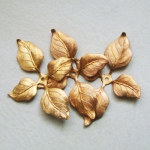 画像2: brass 4-leaves finding "L"