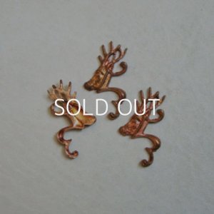 画像1: brass 25x14 "Deer Head" stamping