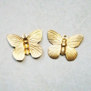 画像2: brass butterfly charm