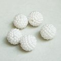 16mm white tiny pearl wrapped beads