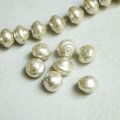 2pcs 10x9 silver white snail pearl