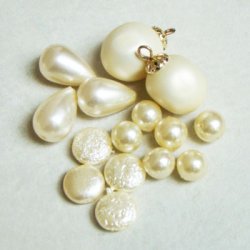 画像3: 3pcs 10mm ivory textured coin pearl