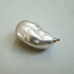 画像3: 33x20 gray~silver baroque drop pearl