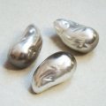 33x20 gray~silver baroque drop pearl