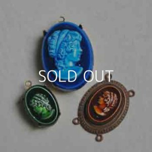 画像2: 18×13 OV brown glass cameo