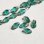 画像1: 11x6 "Gray/Emerald" twisted oval  beads (1)