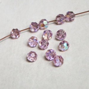 画像1: 2pcs 6mm tin cut "Lt.Amethyst AB"