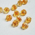11mm Topaz 2-tone pinched beads