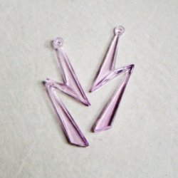 画像1: 48x13 Lavender "Lightning" plastic charm