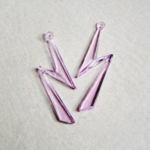 画像1: 48x13 Lavender "Lightning" plastic charm