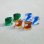 画像2: 9mm square beads "Crystal/ Emerald givre" (2)