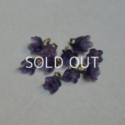 画像1: 6~7mm flower charm "Dark Purple"