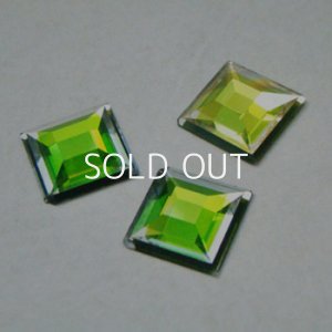 画像2: 18mm SQ MC cabochon "Clear/Green"