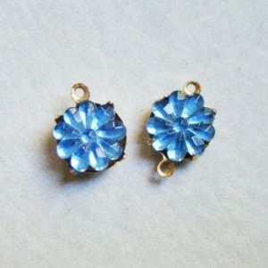 画像2: 11mm Blue Daisy flower cabochon